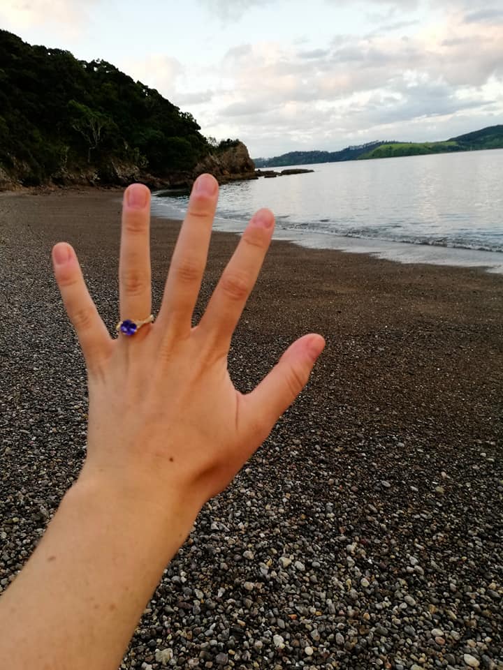 proposal, engagement, tanzanite ring