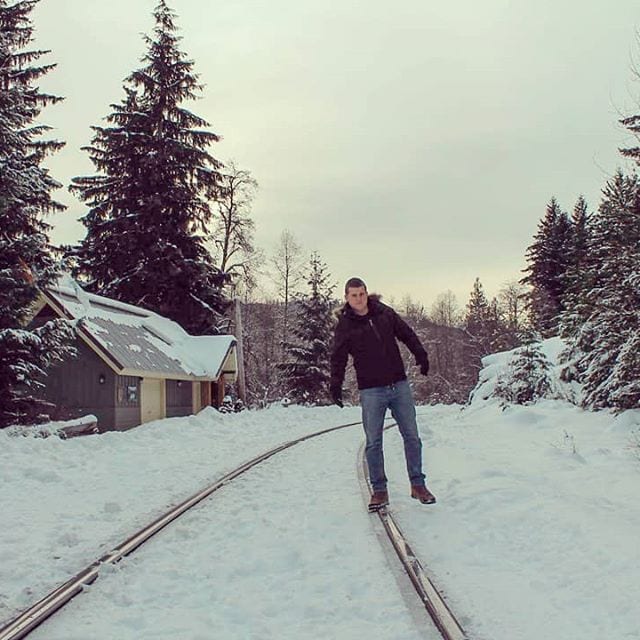 train tracks creekside whistler winter