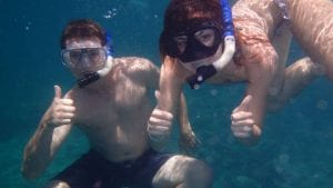snorkelling in caye caulker