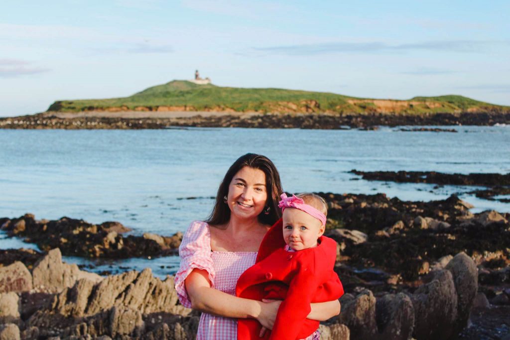 mom and daughter at ballycotton lighthouse